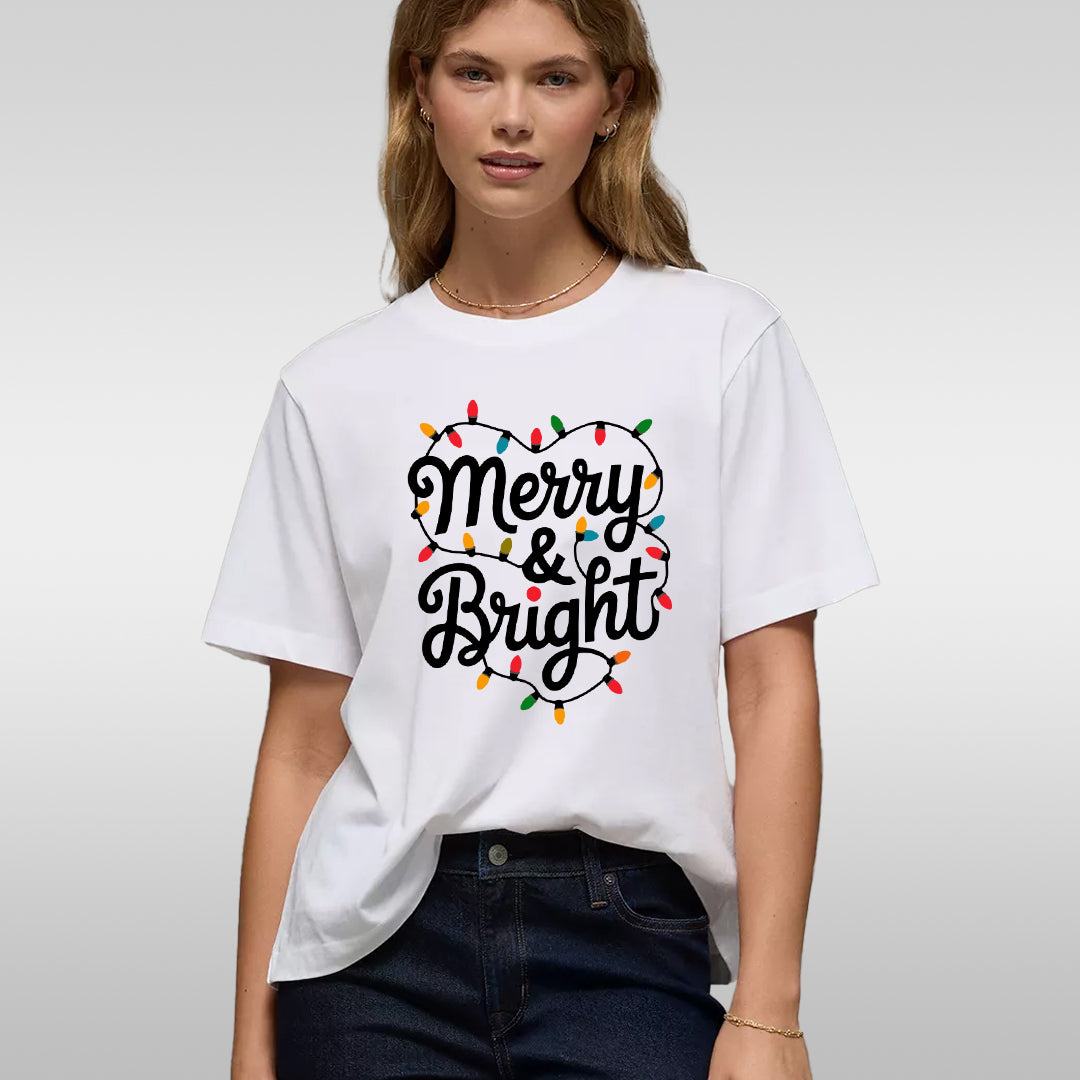 Merry & Bright Christmas T-Shirt