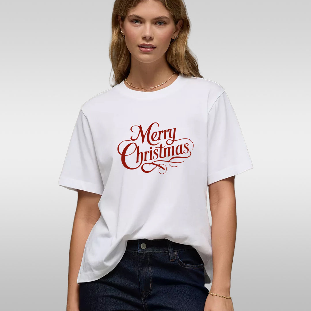 Merry Christmas Script T-Shirt