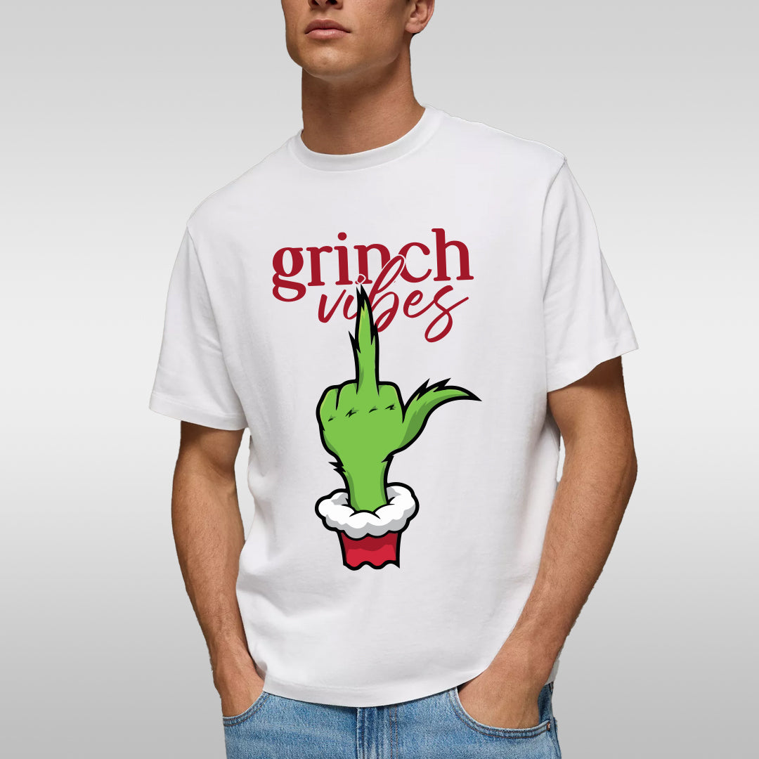 Grinch Vibes T-Shirt – Funny Christmas Holiday Tee
