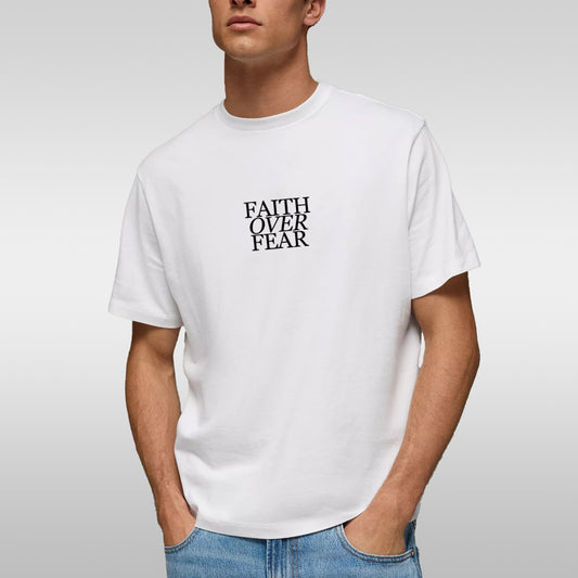 Faith Over Fear T-Shirt — Minimal Inspirational Christian Tee